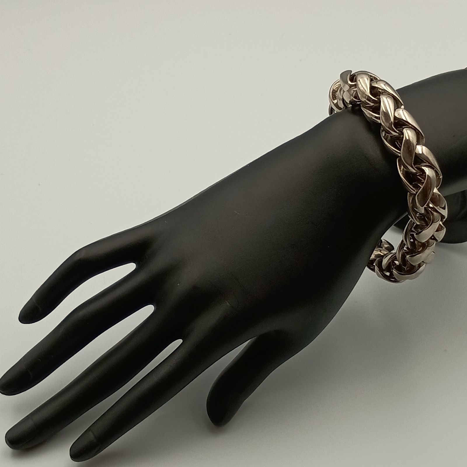 VERSACE ベルサーチ ブレスレット メンズ 喜平チェーン シルバー925