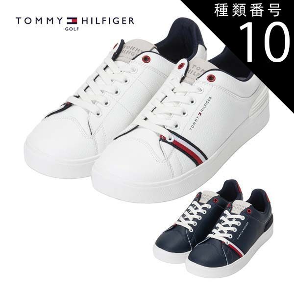 種類10：WHT(00)/27cm トミーヒルフィガー ゴルフ スパイクレス ゴルフシューズ THMS4F