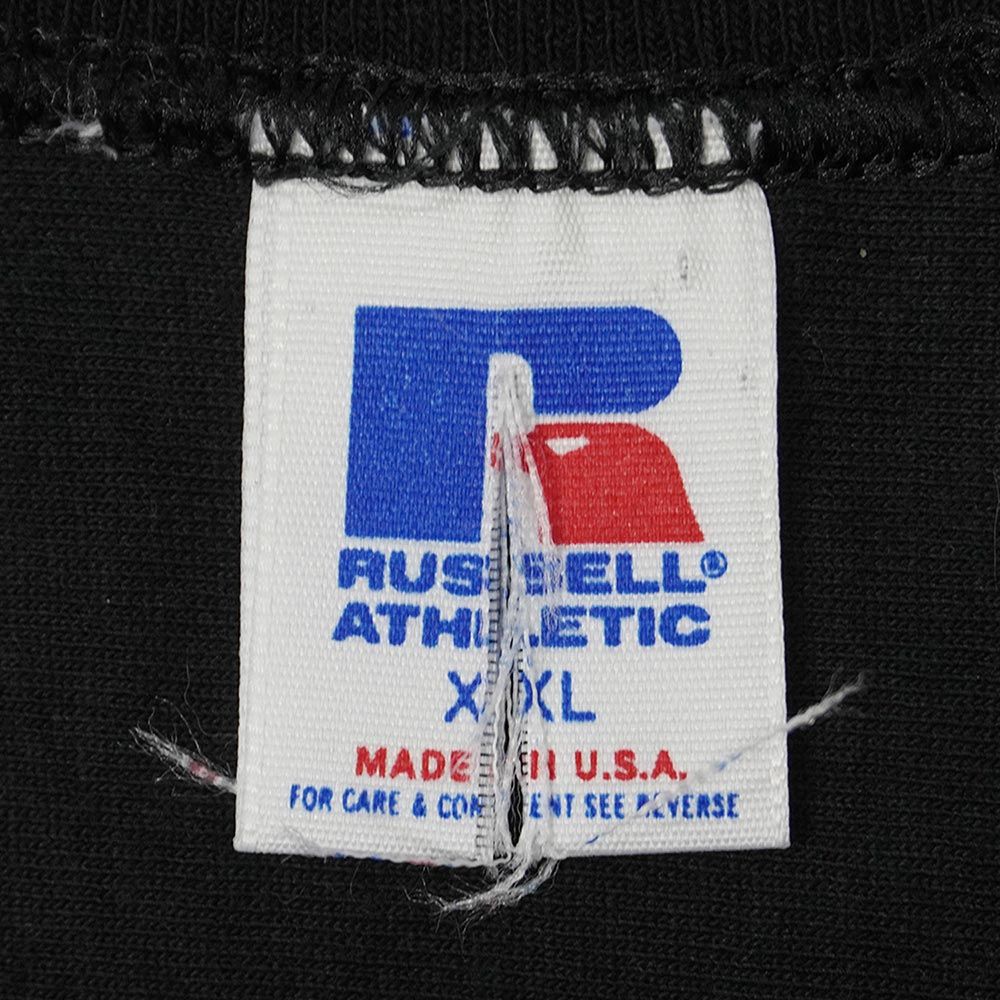 ラッセル RUSSELL 80s 80年代 ブランク フットボールTシャツ 無地 特大サイズ BLACK MADE IN USA アメリカ製 ヴィンテージ 古着 メンズ Tシャツ カットソー ブラック 黒 XXL WWW_SMP1DAWEKUDUS_SCH_ID