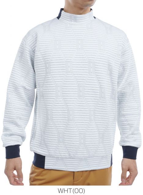 種類12：WHT(00)/M トミーヒルフィガー ジャカードキルト モックネック
