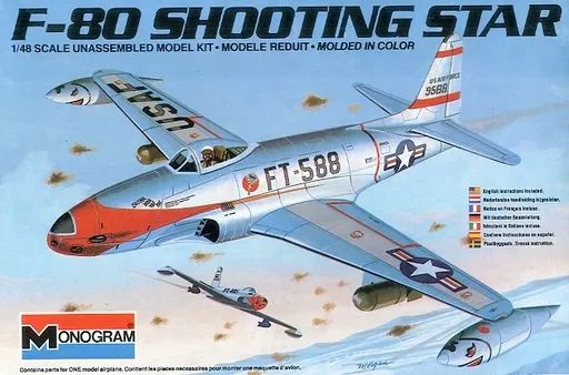 [Used] plastic model 1/48 F-80 SHOOTING STAR [5428]