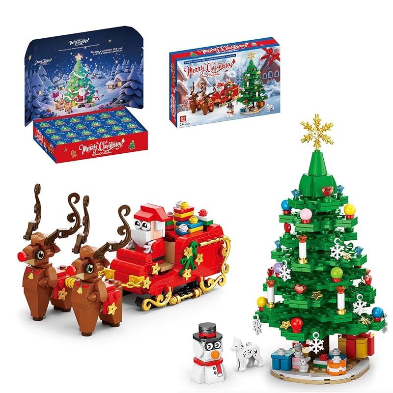 クリスマスツリー 新品】 YZYVIOW クリスマス アドベントカレンダー 組み立て ブロック