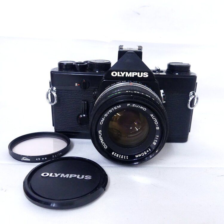 OLYMPUS オリンパス OM-1N ブラックボディ AUTO-S f1.8 50mm フィルムカメラ 動作 済み
