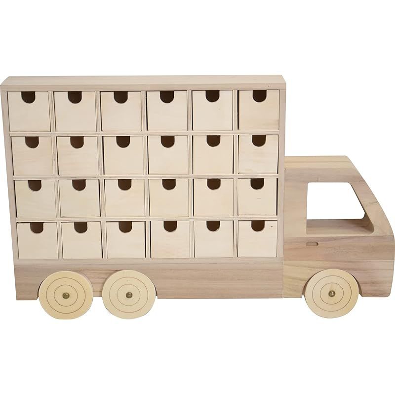 ペベオ Pebeo 無地木製品アドベントカレンダー Artemio トラック 24引出し 31.2x48.2x6cm 14003371