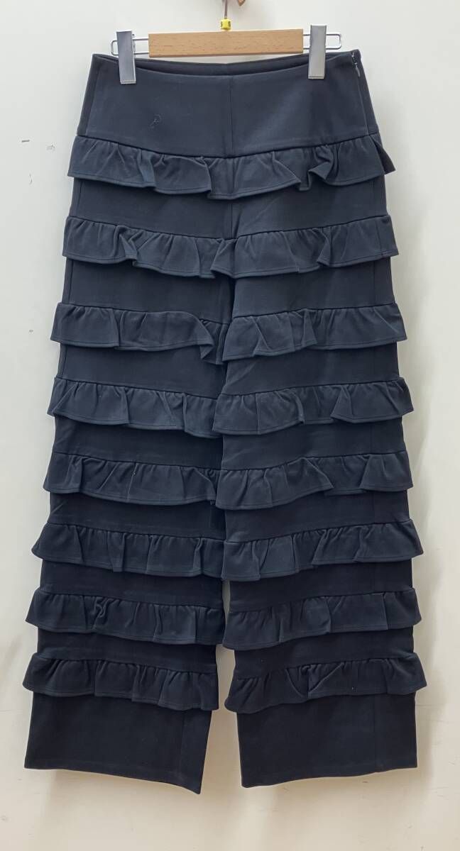 BORDERS at BALCONY BD 2211 2 M 11 ボーダーズアットバルコニー フリルパンツ ブラック