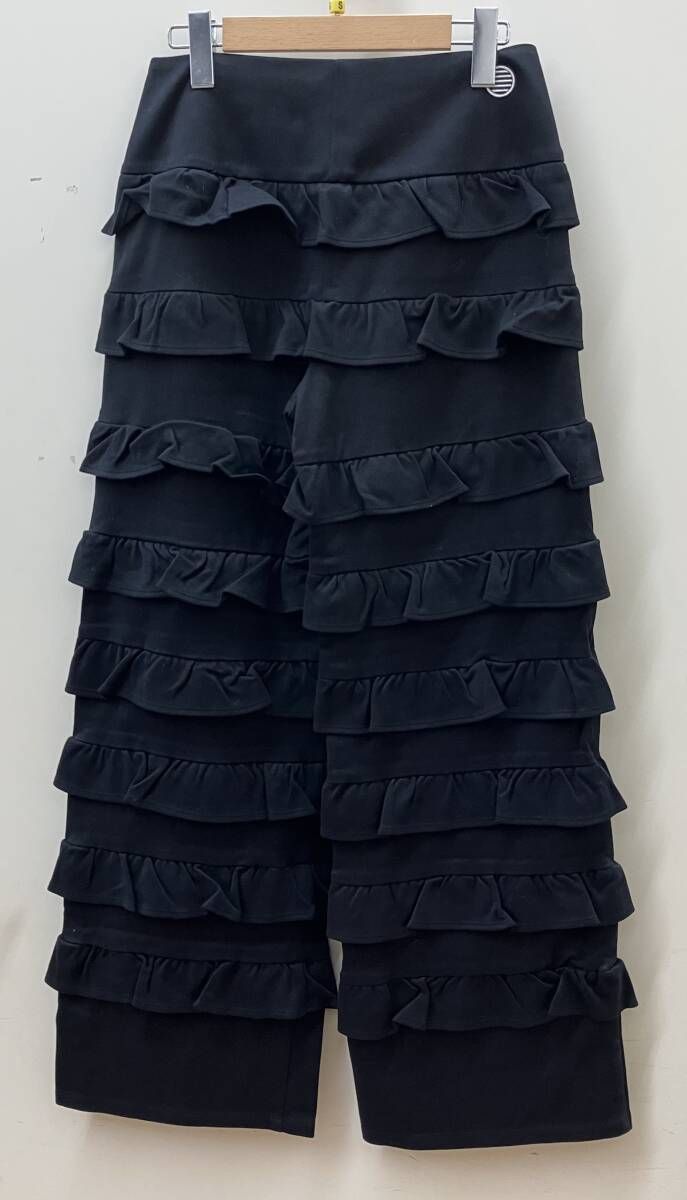 BORDERS at BALCONY BD 2211-2 M-11 ボーダーズアットバルコニー フリルパンツ ブラック