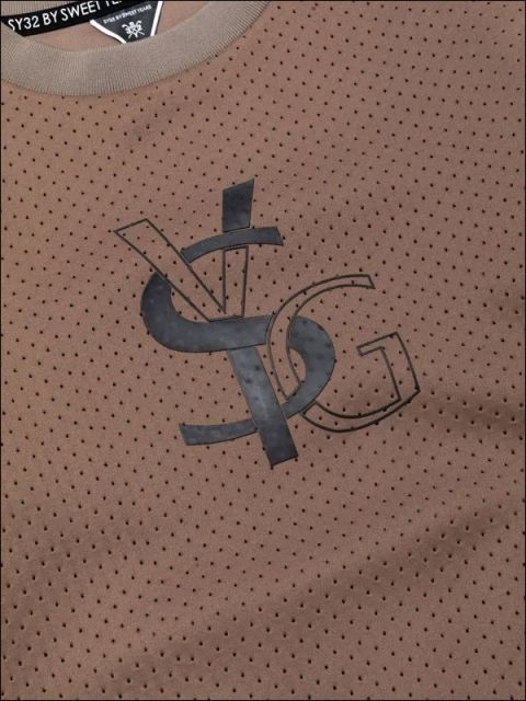 SY32 by SWEET YEARS ゴルフ パンチング クルーネック スウェット