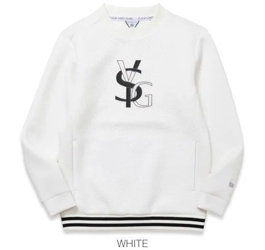 SY32 by SWEET YEARS ゴルフ パンチング クルーネック スウェット