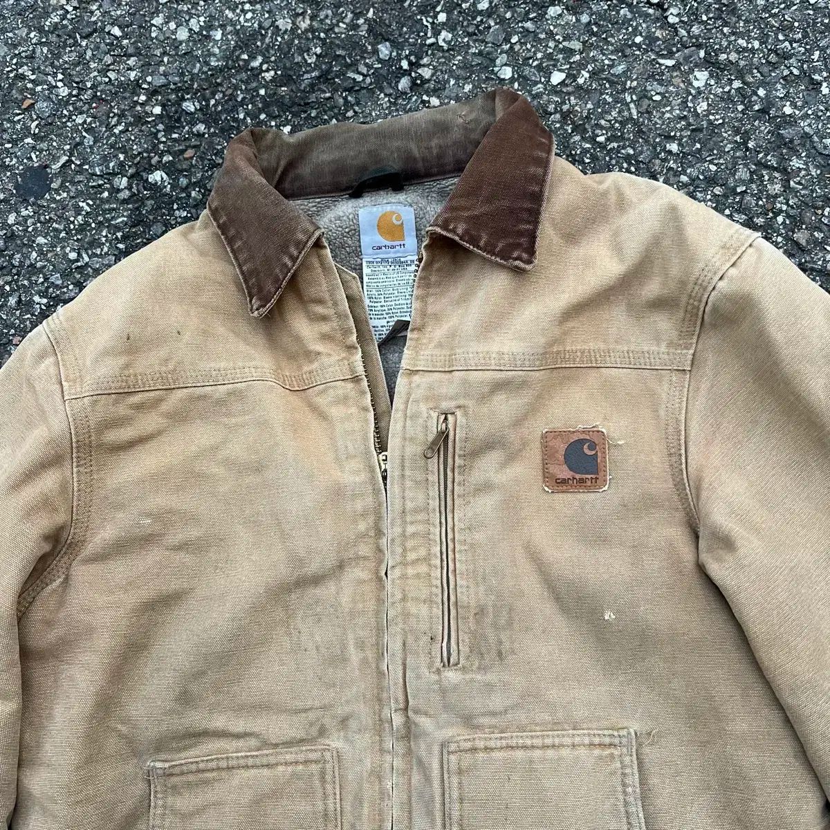 Carhartt カーハート ウォーク ジャケット ブラウン ダメージ 00s