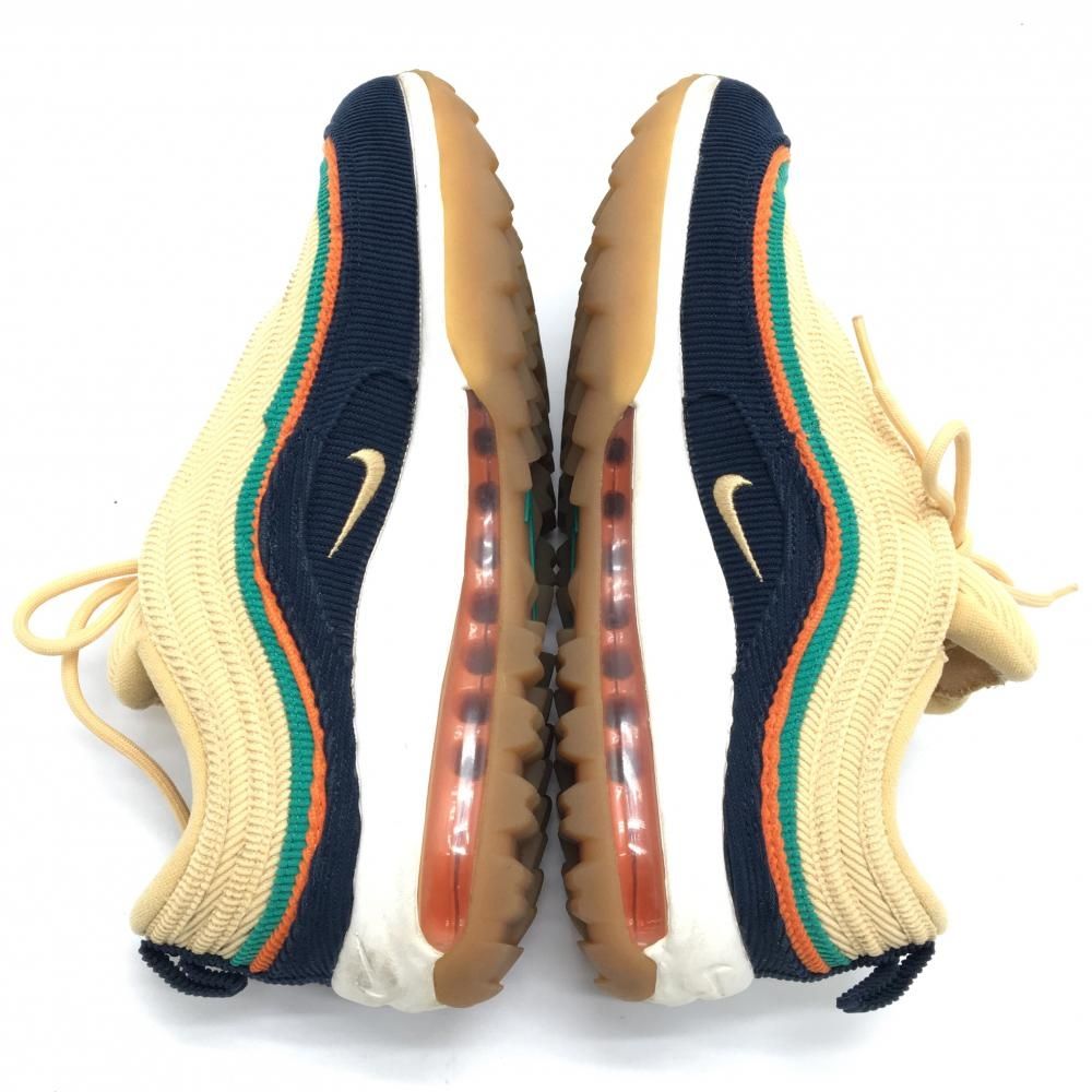 ナイキ ゴルフシューズ ベージュ×ネイビー CJ 0563-400 エアマックス97 スパイクレス メンズ 27.5 ゴルフウェア NIKE