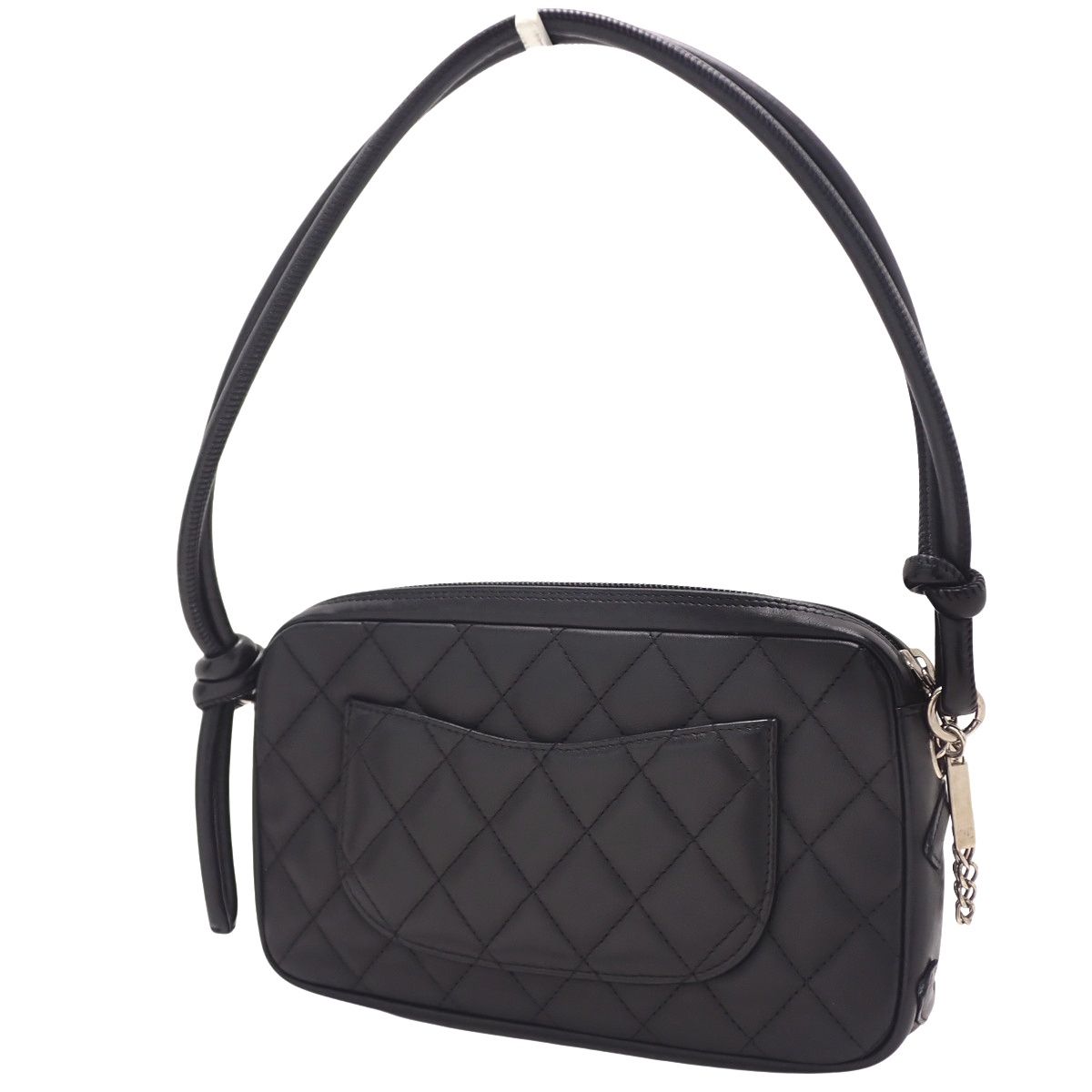 CHANEL シャネル カンボンライン マトラッセ ココマーク ハンドバッグ ショルダーバッグ 肩掛け ワンショルダー ポーチ ラムスキン ブラック黒 シルバー金具 A25175 レディース 40802148217 アラモード