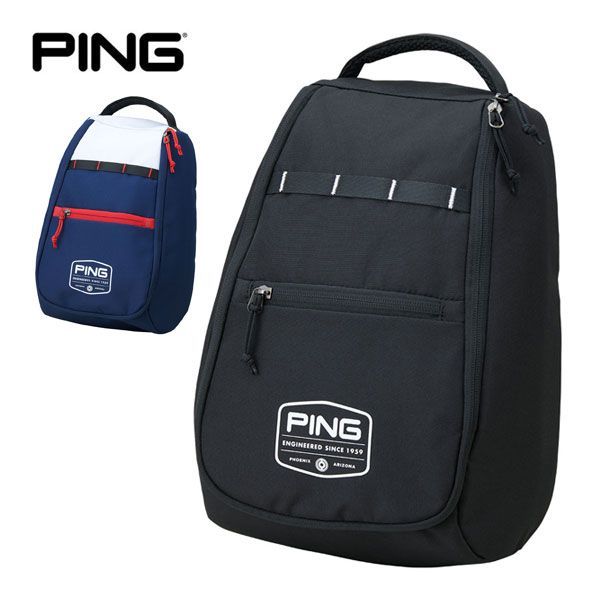 中古】LEZAX(レザックス) Golf U.S.A シューズケース レッド GUSC-0204
