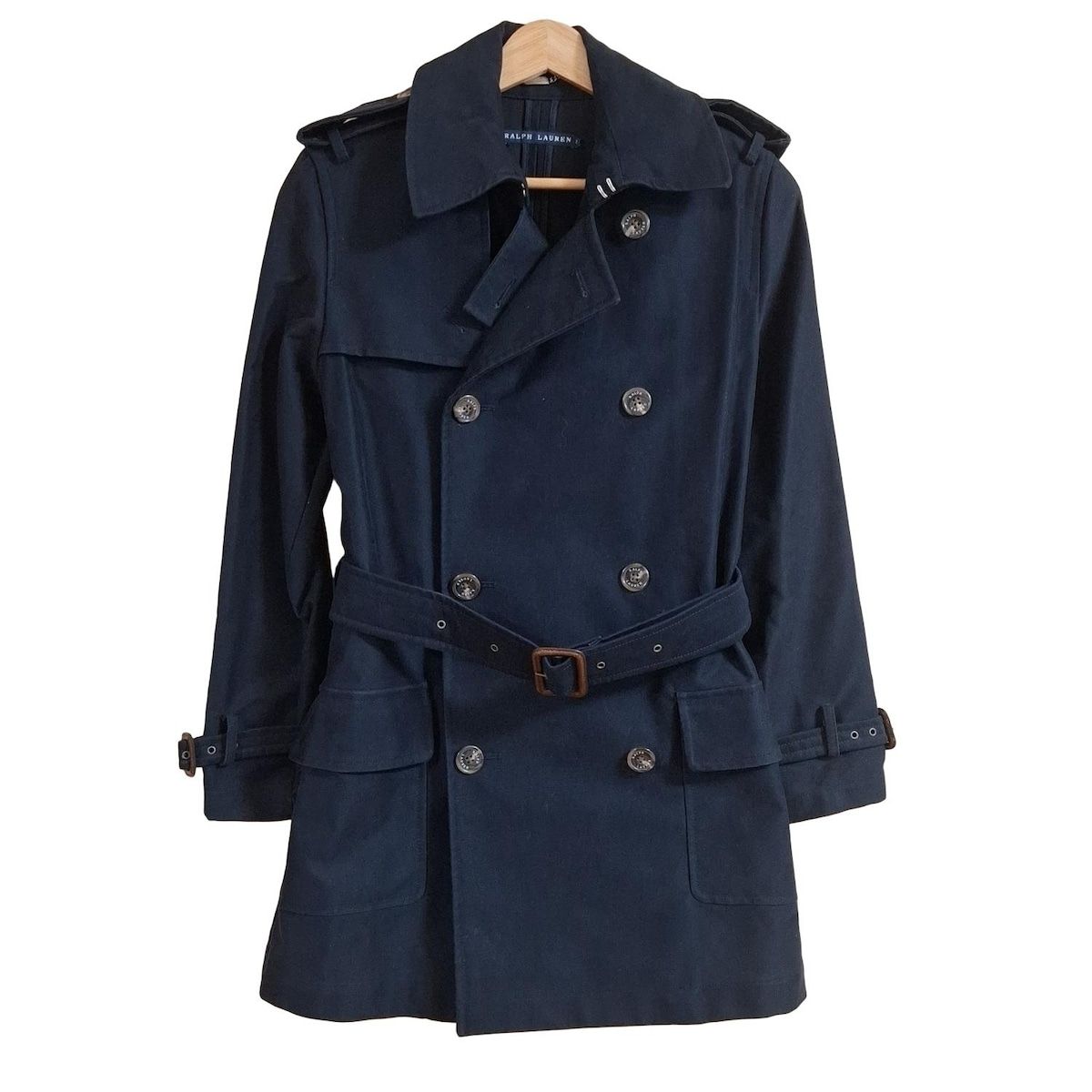 RalphLauren ラルフローレン トレンチコート サイズ2 S レディース - ネイビー 長袖 春 秋