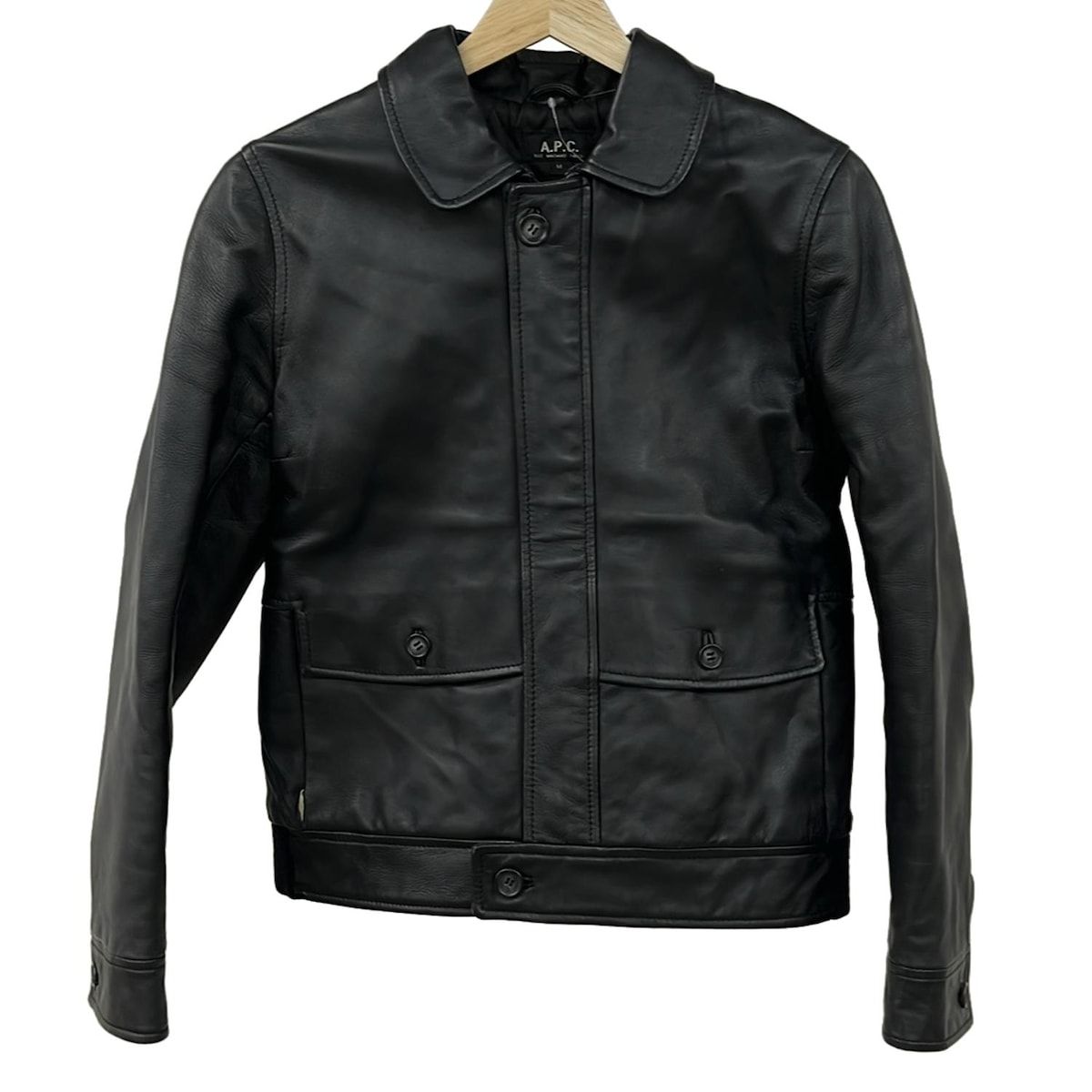 A.P.C. アーペーセー ライダースジャケット サイズM M レディース - 黒 長袖 レザー 春 秋