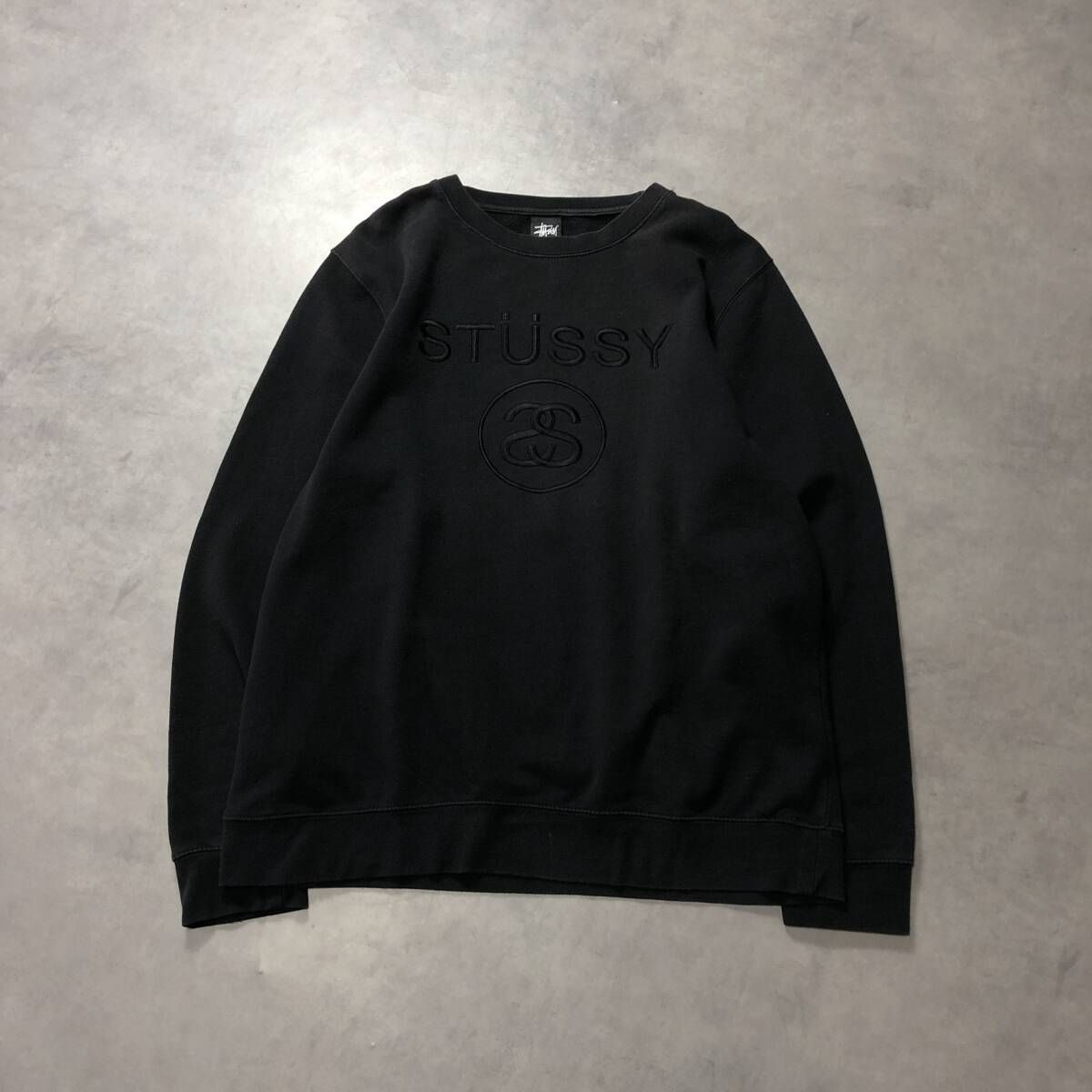 GQ4067 STUSSY USA SSリンク スウェット L 黒 ストューシー