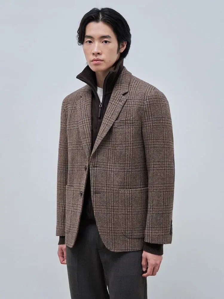 69万 BEAN POLE ビーンポール ローバート Classic CHECK ジャケット ブラウン 105