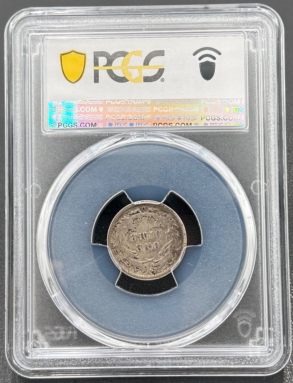 1891年 O リバティ座像 シルバーダイム PCGS XF 45、少量発行、セミ