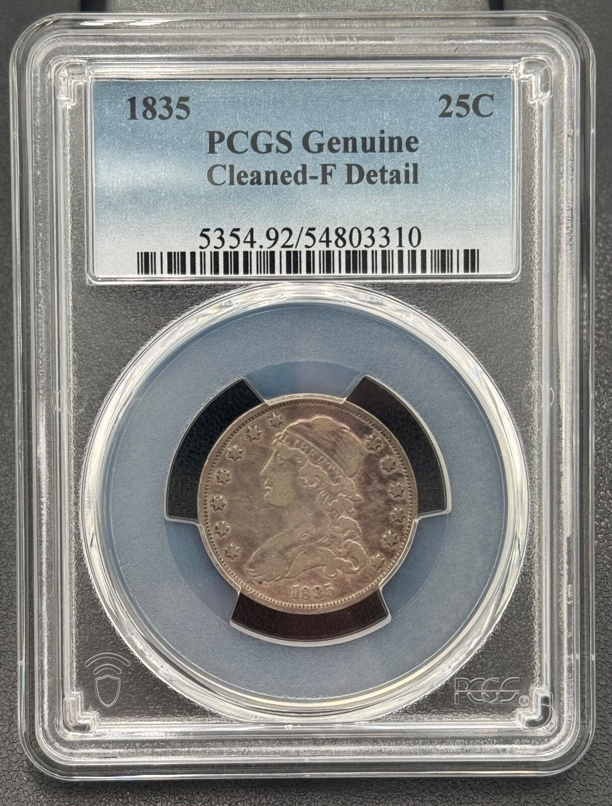 1835年 25セント キャップド Bt シルバー クォーター PCGS - メルカリ