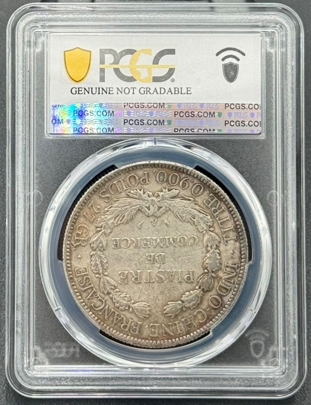 1906年 フランス領インドシナ 銀貨 1ピアストル 27グラム PCGSFine