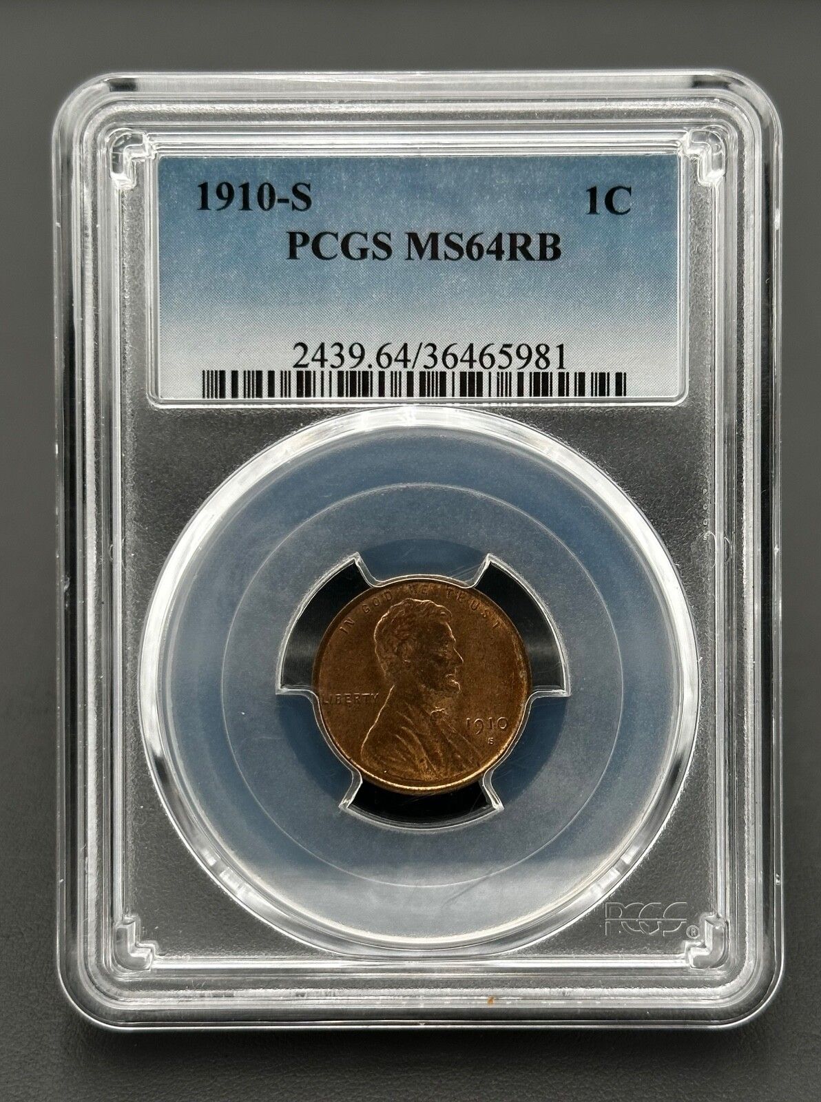 1910年 Sウィートセント PCGS MS-64 RB セミキーデート 低鋳造コイン