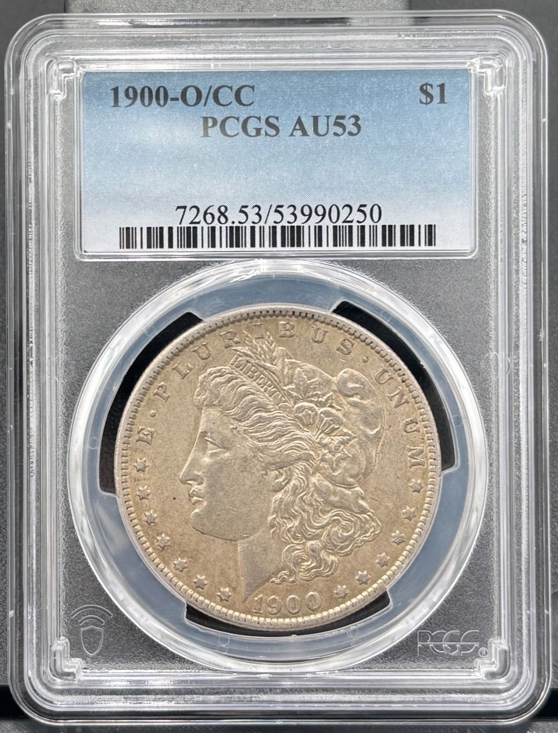 1900 O CC モルガン銀貨 1 PCGS AU 53 セミキーデート