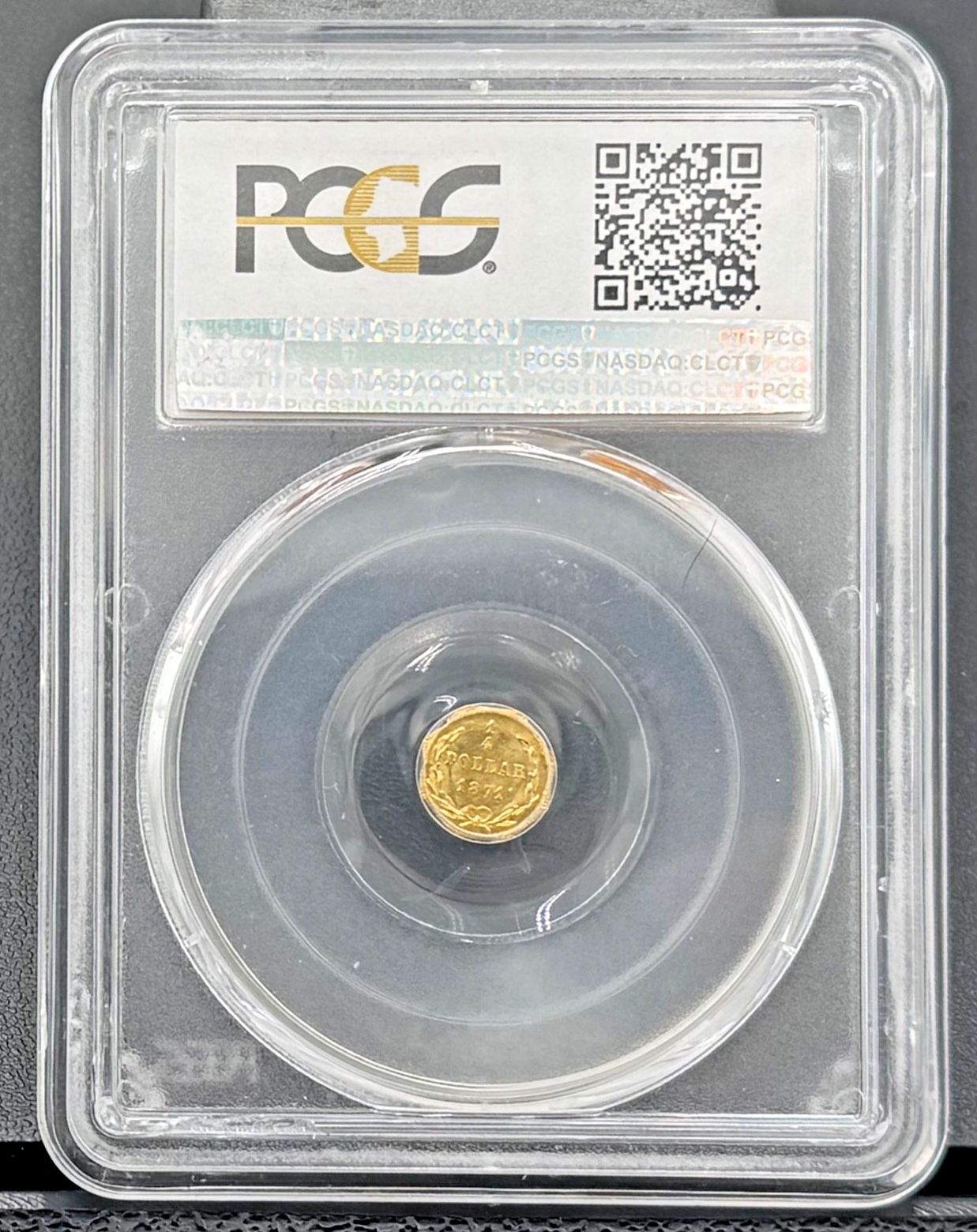 1871年 カリニア金貨 25 c BG 717 リバティヘッド PCGS MS 67