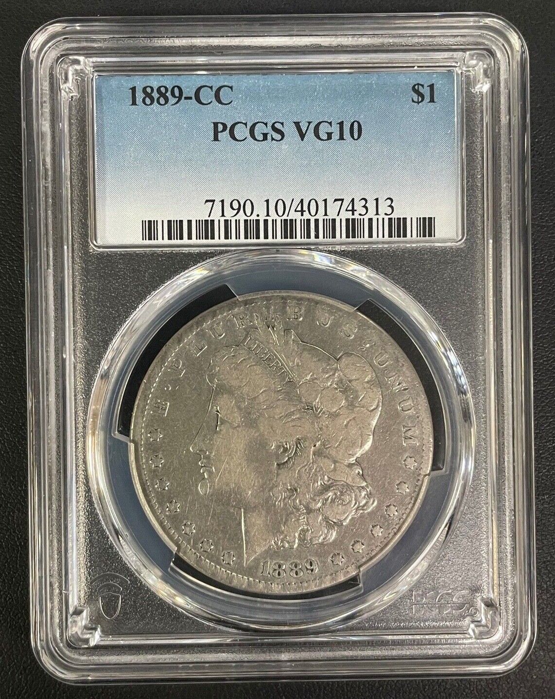 1889 CC モルガン銀貨 PCGS 10 ナイスキーデート