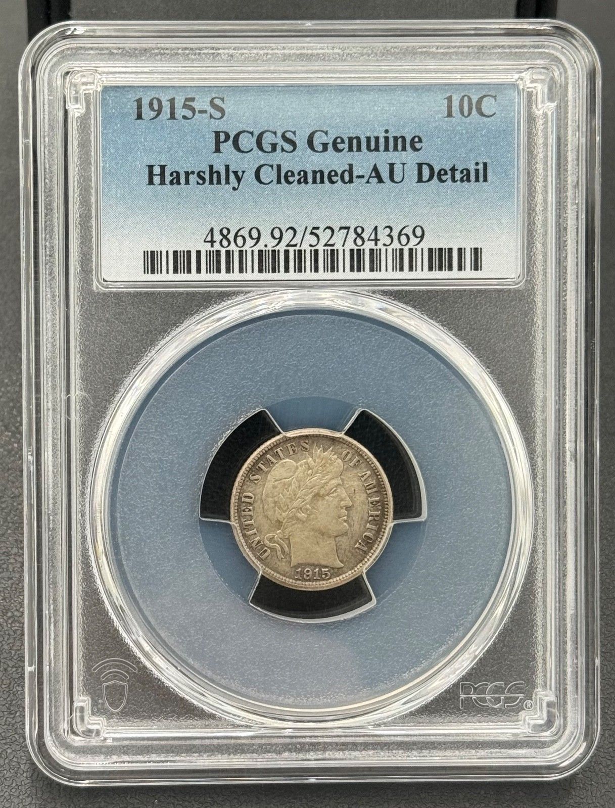 1915年 S バーバー シルバーダイム PCGS