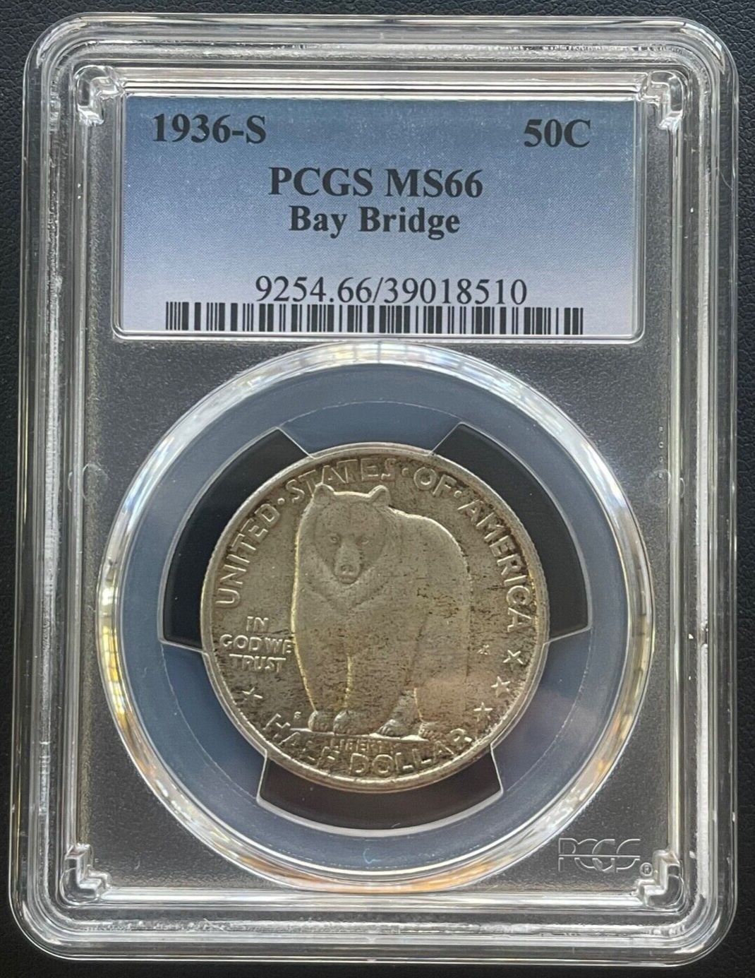 1936年 サンフランシスコ ベイブリッジ記念ハーフドル PCGS MS 66 高グレード