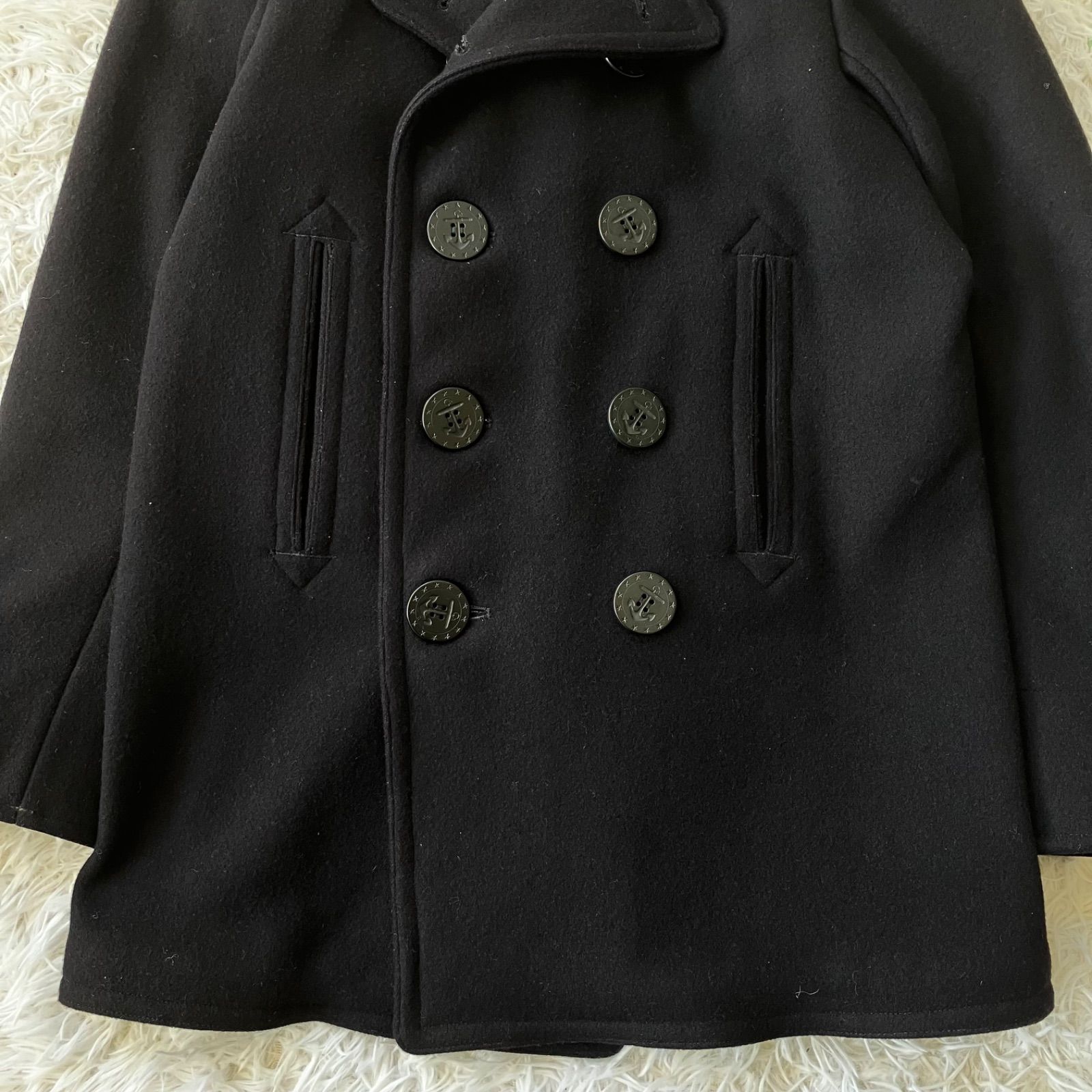 リアルマッコイズ　pコート　mj10116 40サイズ 美品 リアルマッコイズ 定価68250円 Pコート MJ10116 ブラック4134