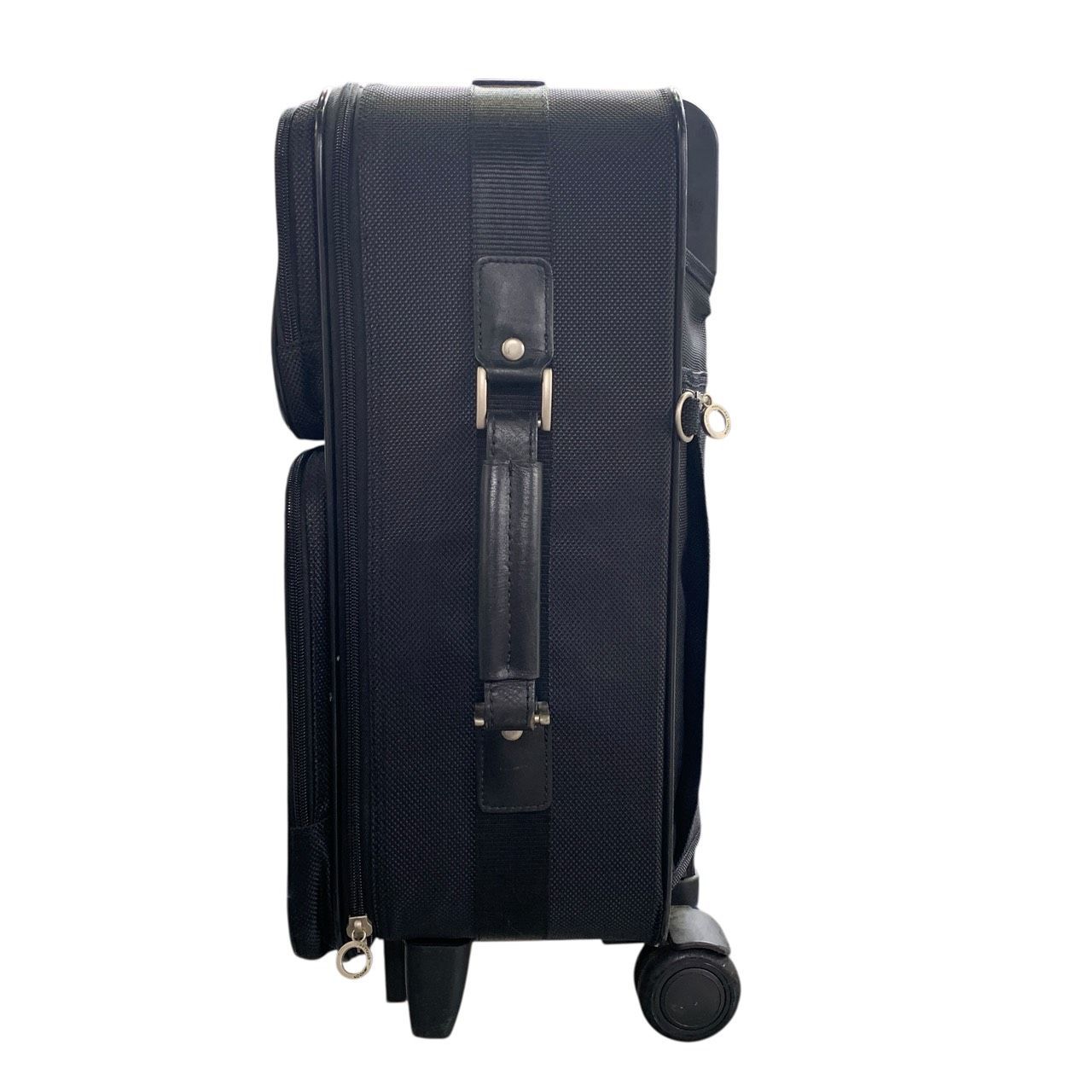 ♪3513 MARY QUANT マリークワント ブラックキャリーケース 中型 鍵