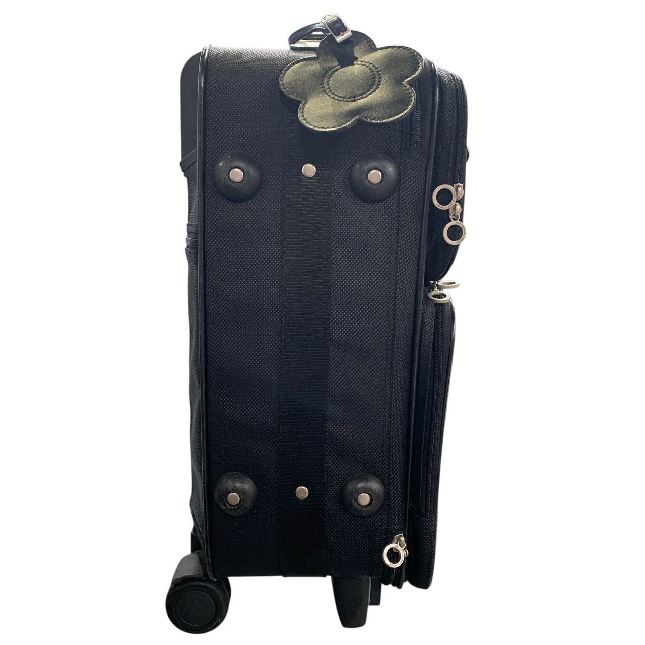 ♪3513 MARY QUANT マリークワント ブラックキャリーケース 中型 鍵