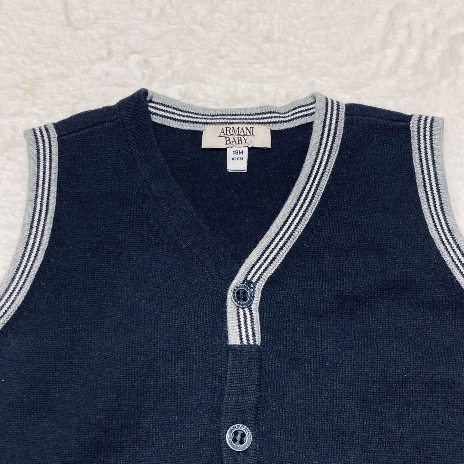 □美品□ARMANI BABY アルマーニベビー GIORGIO ARMANI ニットベスト 