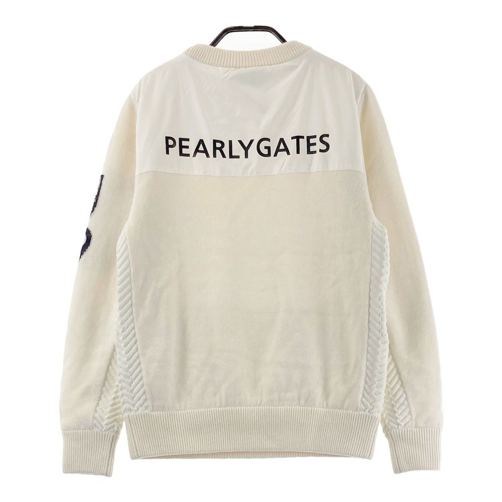 美品　PEARLY GATES 　レディース　ホワイトセーター サイズ1 パーリーゲイツ PEARLY GATES ホワイトニットセーターサイズ1