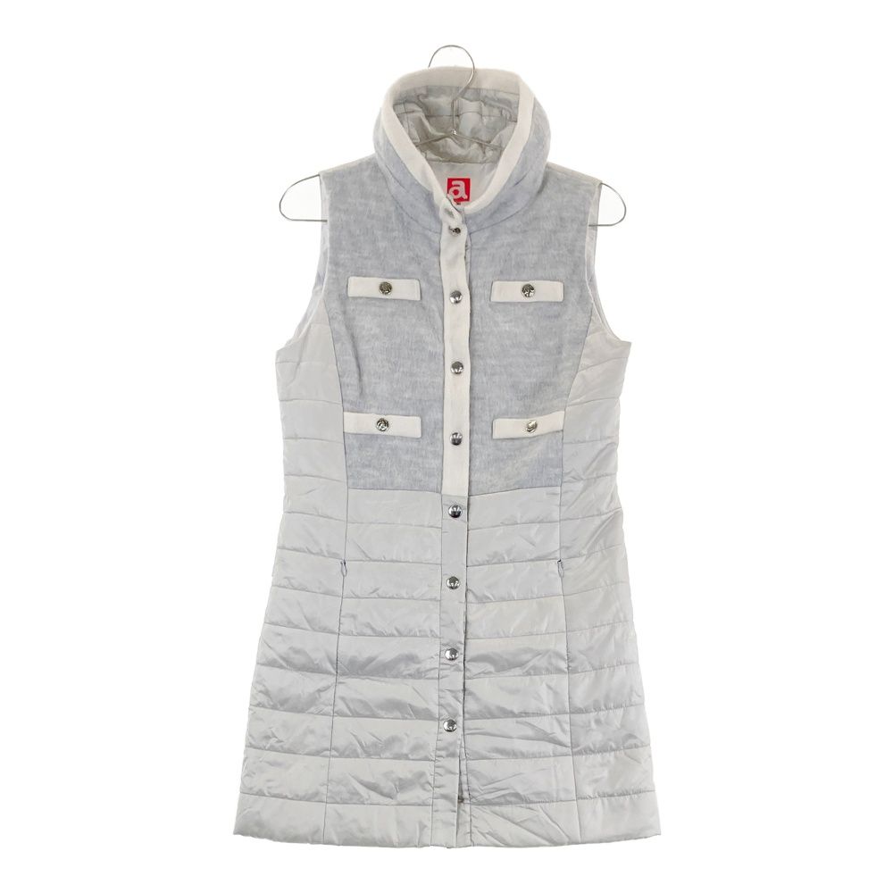 サイズ 36 アルチビオ 中綿切替 ウール混 ノースリーブワンピース グレー系 ゴルフウェア レディース ストスト