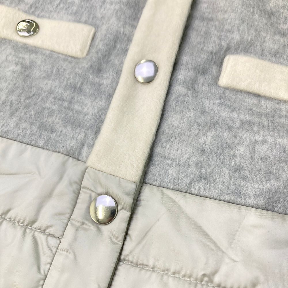  サイズ 36 アルチビオ 中綿切替 ウール混 ノースリーブワンピース グレー系 ゴルフウェア レディース ストスト ワンピース レディースウェア