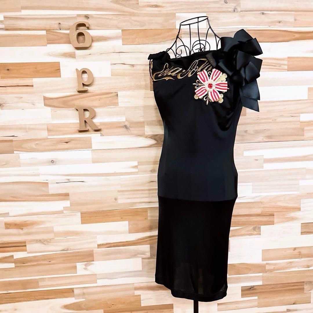 ピンコ×コカコーラ コラボ ノースリーブ ワンピース S 黒