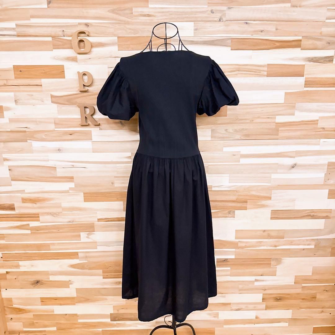 リブニット切り替え パフスリーブ