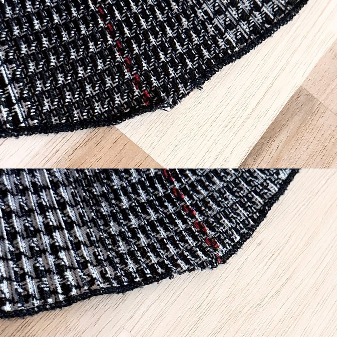 透け感ギャザー グレンチェック