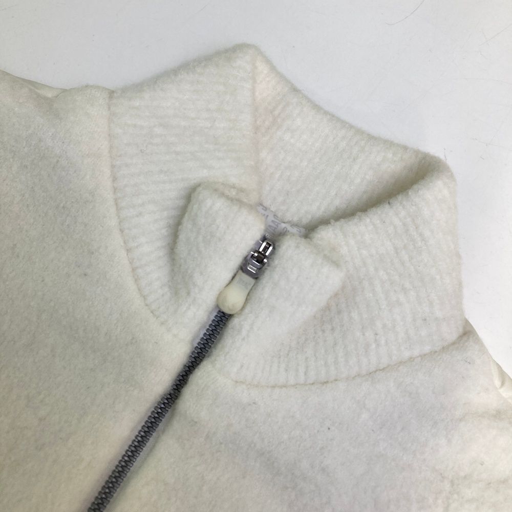 サイズ：1 WAAC ワック 中綿切替 ニット ジップジャケット ホワイト系