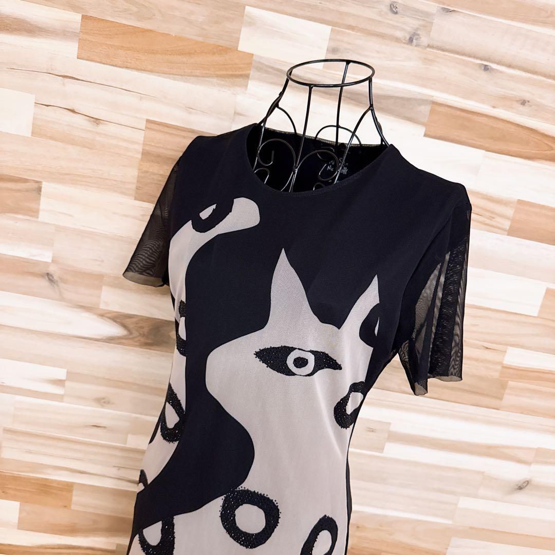 品 デシグアル×ミランダマカロフ チュール 猫ねこ ワンピース M 黒