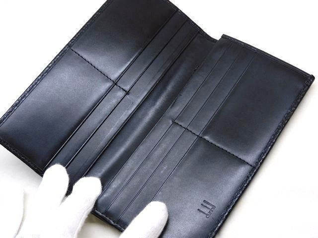 ダンヒル dunhill □ レザー 黒 ブラック メンズ ウォレット 2つ折り