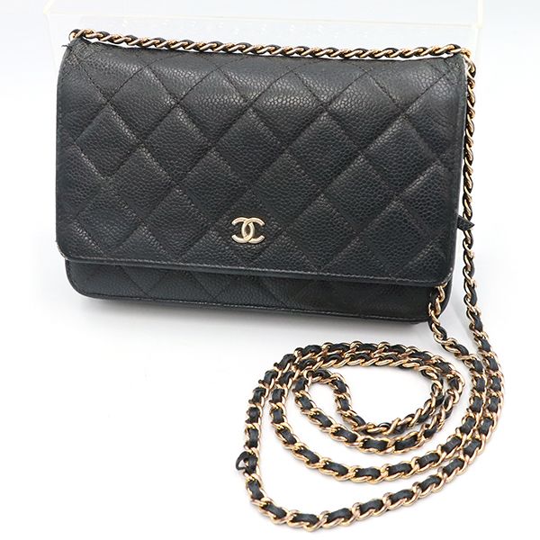 シャネル CHANEL マトラッセ キャビアスキン チェーンショルダーバッグ レディース yy 4000001801004304
