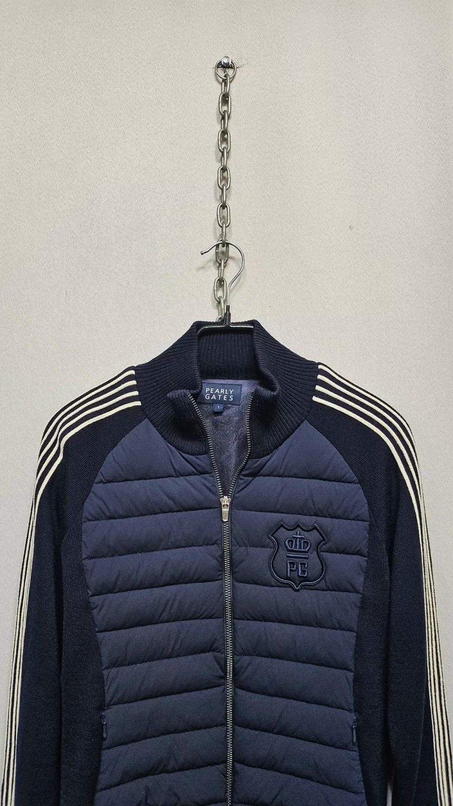 パーリーゲイツ ゴルフ ジップアップニット (ネイビー) - メルカリ