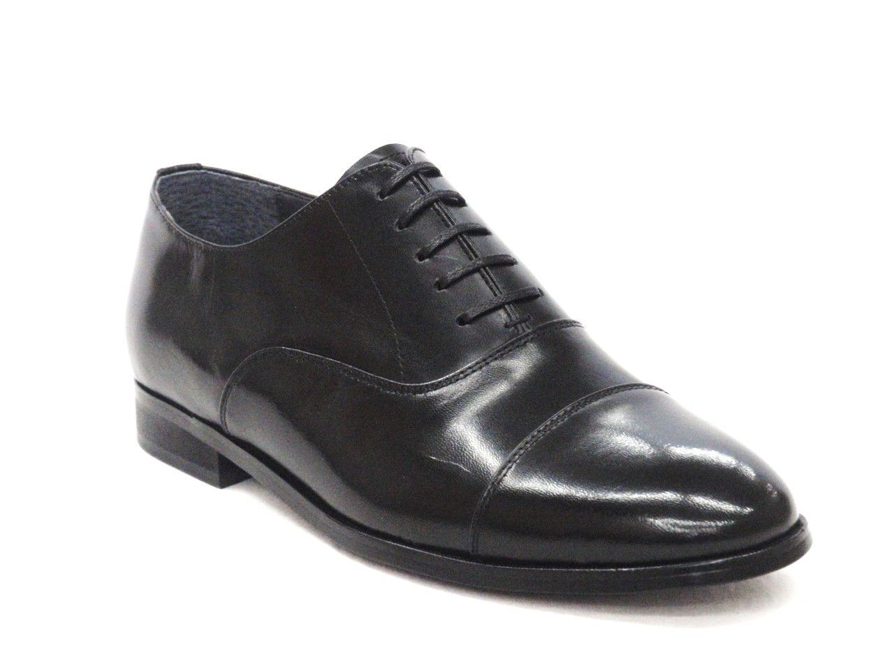 メンズ ビジネスシューズ 402 黒 天然皮革 幅広 ストレートチップ フォーマルシューズ リクルートシューズ エド