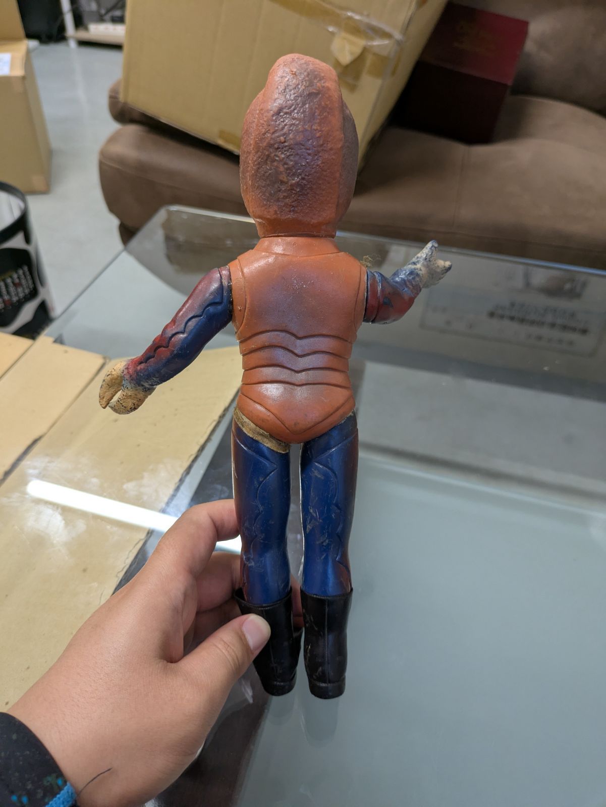 当時物 旧バンダイ 仮面ライダー 怪人 サソリ男 ヴィンテージソフビ