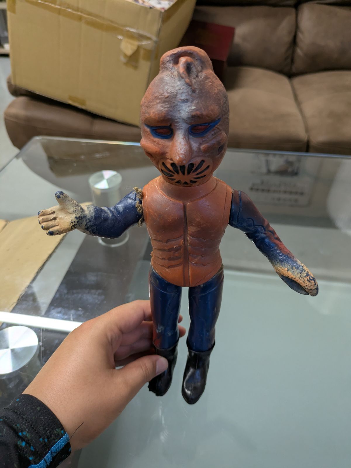 当時物 旧バンダイ 仮面ライダー 怪人 サソリ男 ヴィンテージソフビ