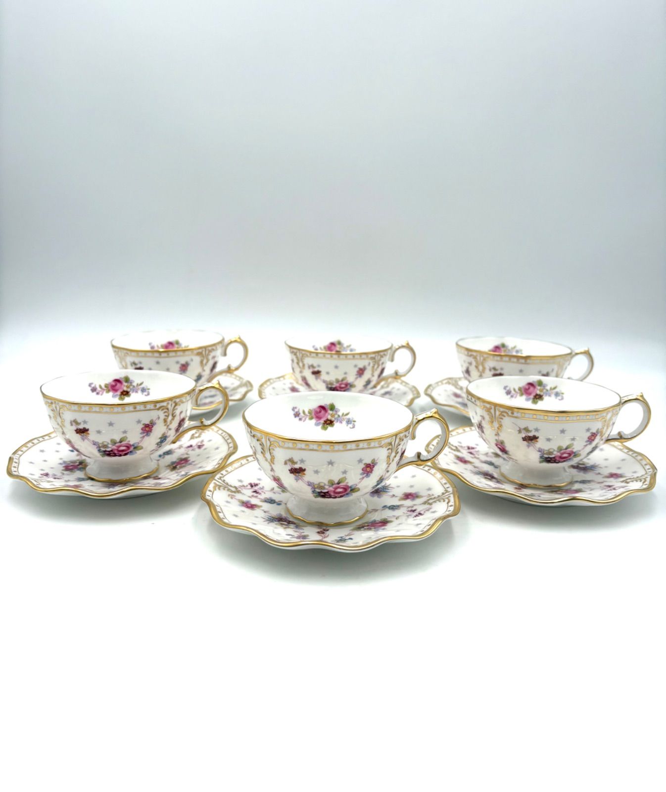 ROYAL CROWN DERBY ロイヤルクラウンダービー ロイヤルアントワネット カップ＆ソーサー 6客セット