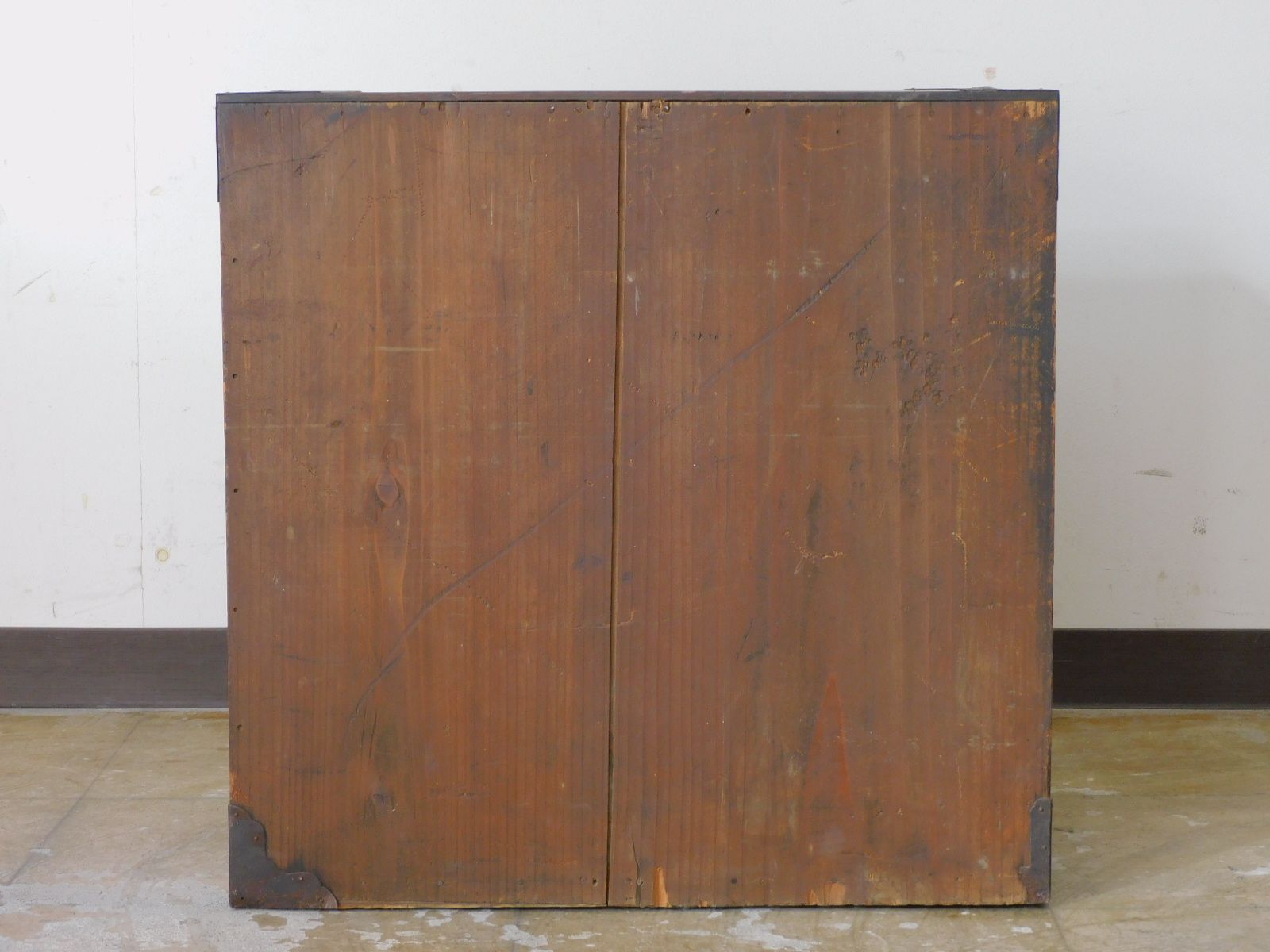 古民芸 角手の小引出し 7杯 HK-a-05690 / 無垢材 レターケース 抽斗