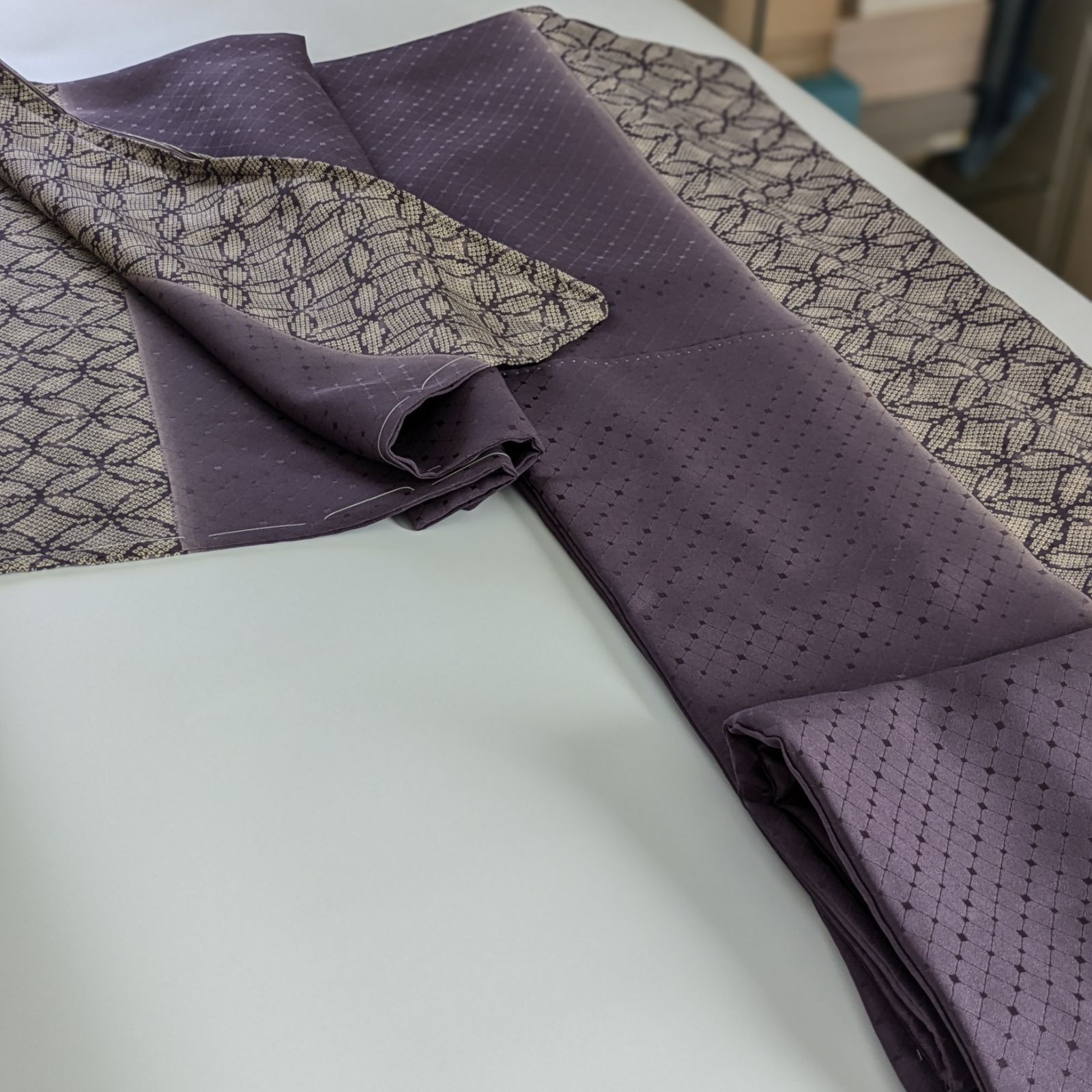 シュトラウス衣正絹小紋七宝鹿の子柄